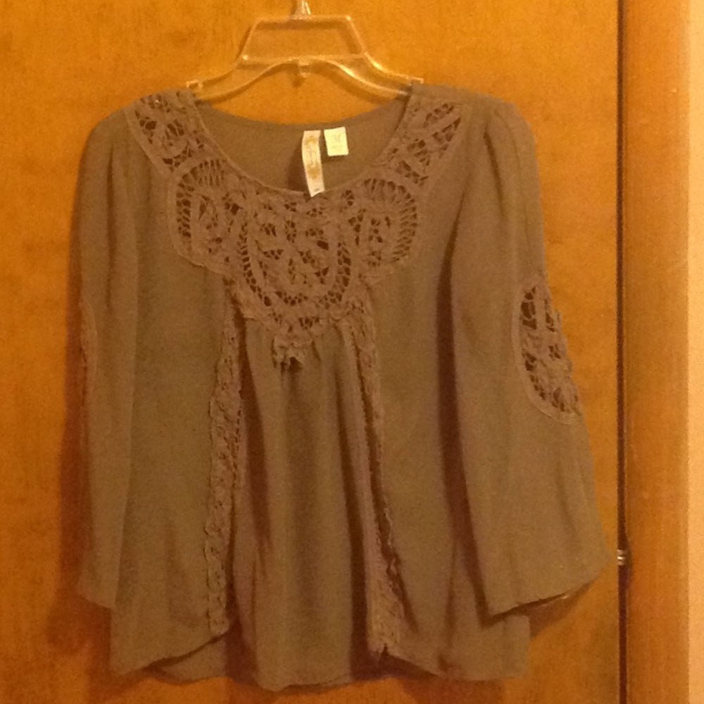 SOLD Tannish Brown top.